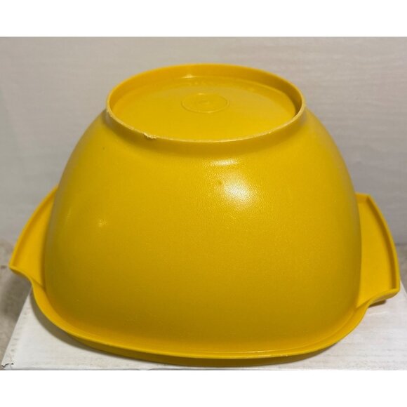 Vtg Tupperware Servalier Square Bowl with Lid Harvest Gold Bowl 836-7 Lid 837-5 - Picture 5 of 10